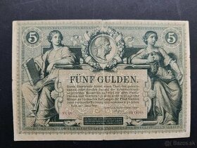 Bankovky 5,10 Gulden 1880,1881
