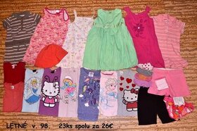 Balík letných vecí v. 98 pre dievčatko 23ks za 26eur