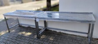 Nerezový pracovný stôl, gastro vybavenie do veľkokuchyne