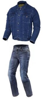 Moto Riflová Bunda A Nohavice S Chraničmi A Kevlarom