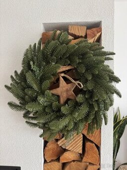 100% 3d umely veniec kaukazska jedla 50 cm priemer