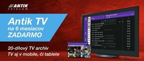 Darčekový kupón ANTIK TV BALÍK na 6 mesiacov