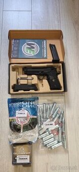 Airsoftová pistole M9A1 WE logo - celokov, GBB, CO2, WE