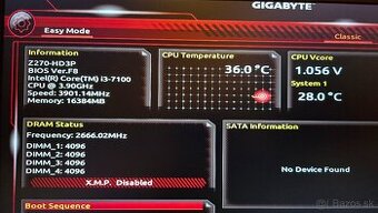 Gigabyte GA-Z270-HD3P + Core i3 7100 + 16GB DDR4 RAM