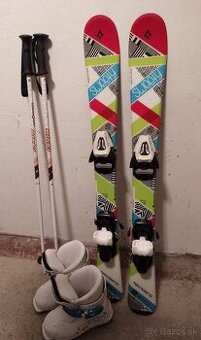 Detské Lyže 90 lyžiarky a palice