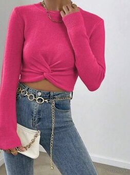 NOvé cropp magentové tričko - 1