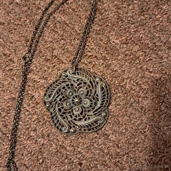 Starožitný Filigránový prívesok a brož