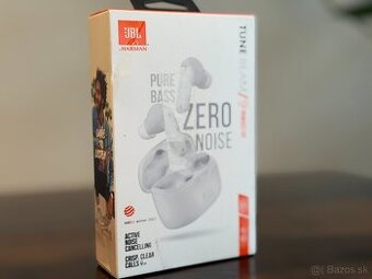 JBL Tune Beam white - bezdrotove sluchadla, nove