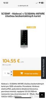 Elektronický zámok, šifrovací zámok, kódový zámok