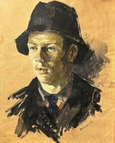 L.Mednyánszky (1852 - 1919)-Chlapec v klobúku