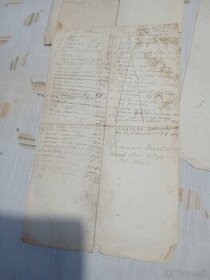 Staré ručne písané dokumenty 1868