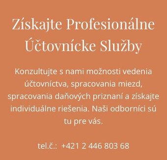 účtovníctvo a ekonomické poradenstvo