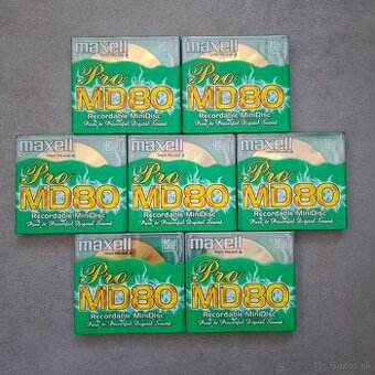 Maxell - PRO MD 80 min / Minidisc / nové / 7ks balenie