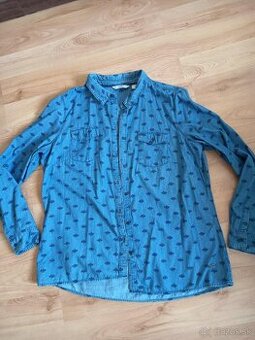 Riflova košeľa 46/XL TchiboBavlnená riflova košeľa Tchibo, v