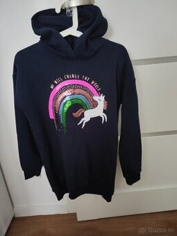 Mikina  dievčenská predĺžená veľkosť 152 nova