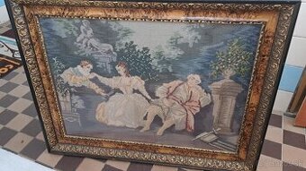 Vysivany obraz - krasny ram