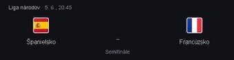 Španielsko-Francúzsko Liga Národov semifinále 5.6.2025