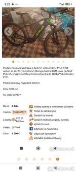 Predám Elektrobicykel