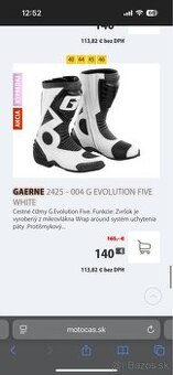 Motorkove topanky cizmy garne 42