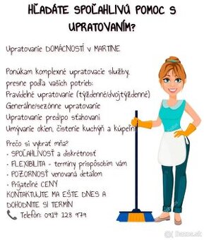 Ponúkam upratovanie