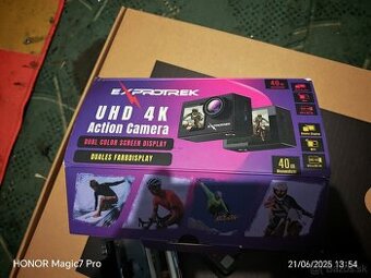 4k/60Fps akčná kamera Exprotrek/dual display