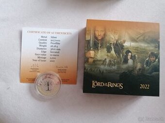 zlato striebro Lord of the rings - pán prsteňov 2022 proof