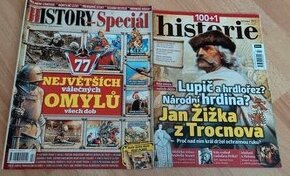 Predám časopisy Historická revue, History speciál a Historie