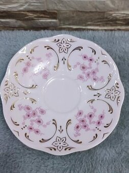 Růžový porcelán, malý talířek, Chodov