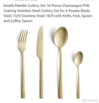 Pribor 16 dielny set Amefa Manille farba Champagne