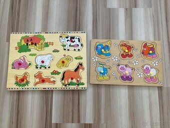 Detské drevené puzzle