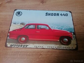 Plechová tabuľa Škoda 440 Spartak