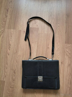 Čierna kožená taška Mercucio