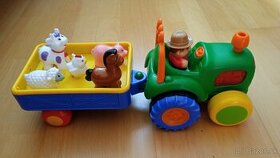Predam detsky traktor so zvieratkami - svietla + zvuky