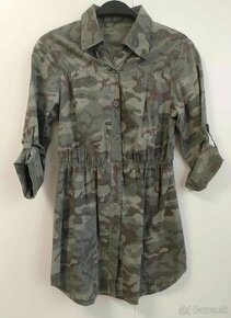 Dievčenská/dámska maskáčová/vojenská košeľa s dlhým rukávom - 1