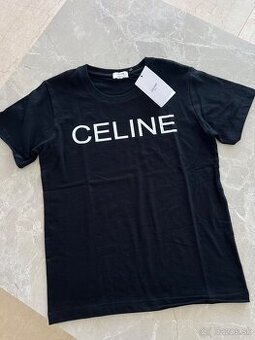 Celine tričko čierne s nápisom
