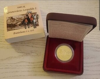 Zlatá zberateľská minca 5000Sk Leopold I. 2005