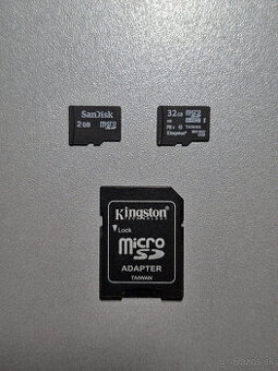 MicroSD Karty 2 a 32 GB