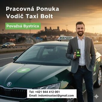Hľadáme vodičov Bolt (Taxi) - Považská Bystrica