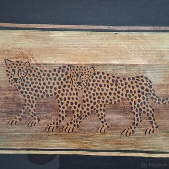 Obrazy zvieratá vytvorené technikou intarzie