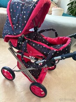 Kočík pre bábiky 2v1, skladací