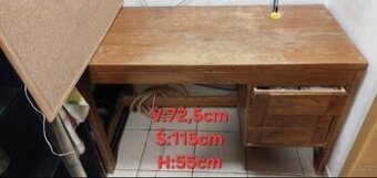 Stôl pracovný drevený