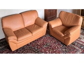 Kožená sedací souprava 2+1, 3202