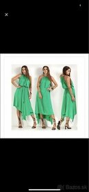 Kura collection zelene silk šaty - 1