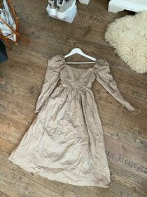Béžové/bledohnedé šaty pre družičku - 1