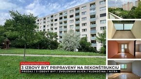 3 izbový byt, Zvolenská ulica, Klokočina, Nitra