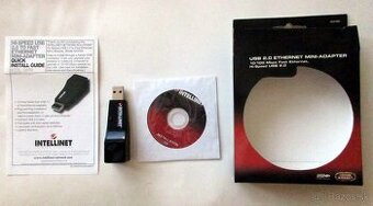 prevodník zo zástrčky USB na internetový kábel LAN (RJ45)