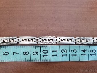 masívny strieborný náramok 19 cm