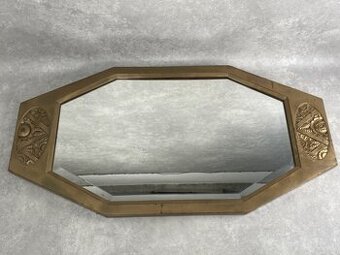 Art deco oktagonálne zrkadlo s fasetovaným sklom
