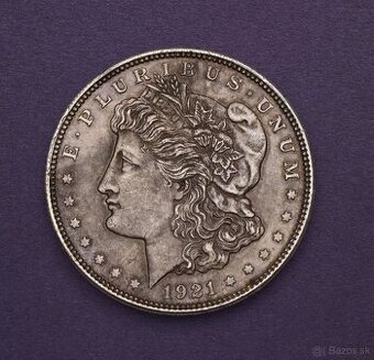 Strieborný Morgan Dollar 1921 P - Nádherný