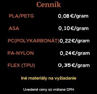 3D Tlač na zákazku - tlač - skenovanie - modelovanie